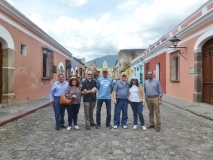 Paul Bosela and fellow forensic engineers sight seeing in Guatemala