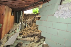Basement wall collapse