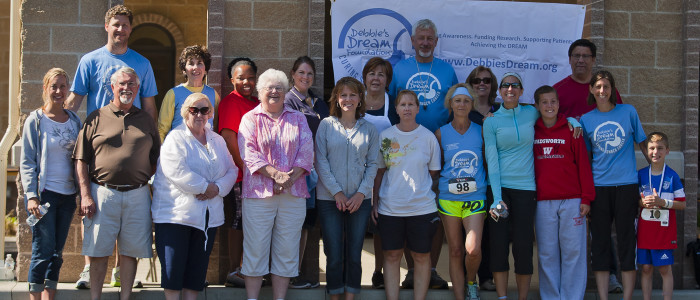Participants and volunteers with Debbie's Dream Foundation: Curing Stomach Cancer 5K race