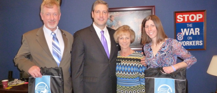 Paul Bosela, Angela Bosela and Sheila Gambaccini meet with Congressman Tim Ryan on behalf of Debbie's Dream Foundation: Curing Stomach Cancer